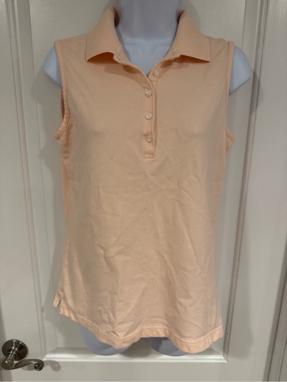 Izod Sleeveless Polo Tank in Light Peach